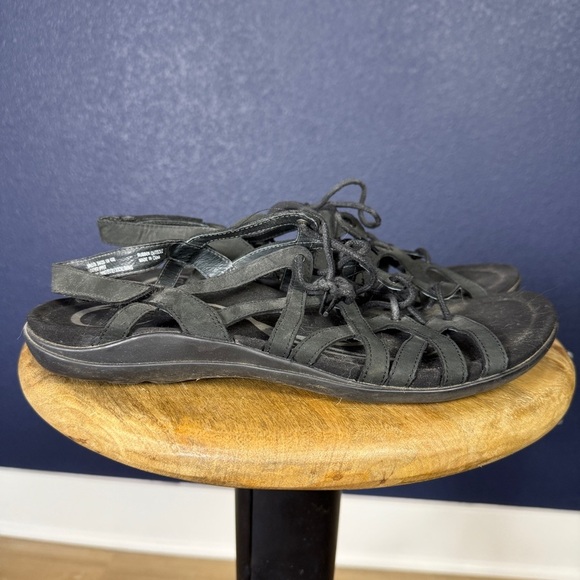 ABEO B.I.O.system "Brigita" Neutral Lace-up Sandals, Size 10 - Picture 5 of 10